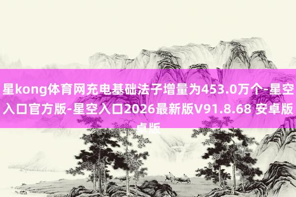 星kong体育网充电基础法子增量为453.0万个-星空入口官方版-星空入口2026最新版V91.8.68 安卓版