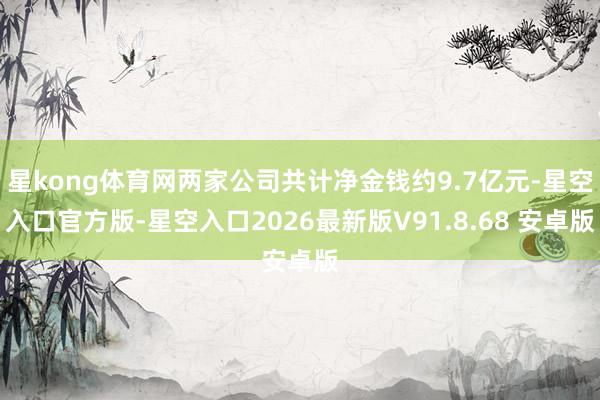 星kong体育网两家公司共计净金钱约9.7亿元-星空入口官方版-星空入口2026最新版V91.8.68 安卓版